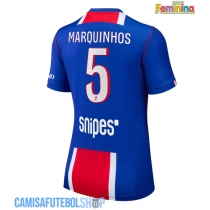 Camisa de time de futebol Paris Saint-Germain Marquinhos #5 Replicas 1º Equipamento Feminina 2026-27 Manga Curta
